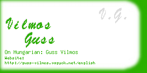 vilmos guss business card